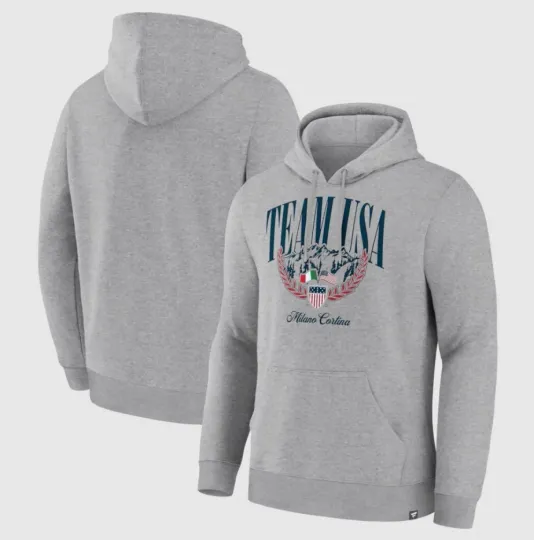 Discover Team USA 2026 Winter Olympics Laurels Hoodie - Gray