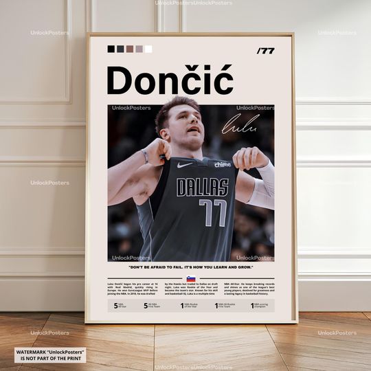 Discover Luka Doni Poster, Doncic Mavericks Print, Doncic Dallas Art, Dallas Mavericks Fan Gift Idea, Doncic Dallas Wall Art, NBA Decor, Png