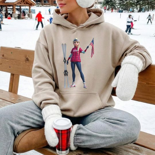 USA Winter 2026 Sweatshirt, USA Skiing Sweatshirt, 2026 Winter Sports Crewneck, Italy Winter Sports Crewneck