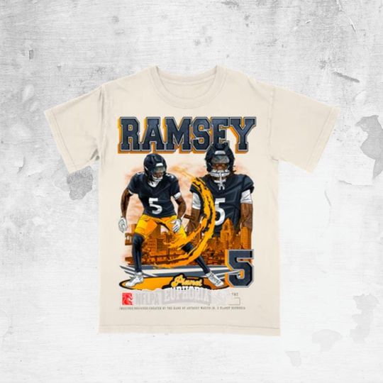 Discover Ramsey Retro Bootleg Football Graphic Tee, Vintage 90s Sports Cartoon Shirt