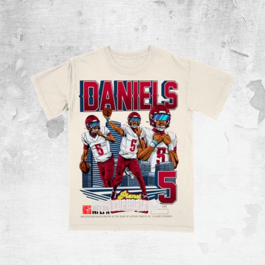 Discover Daniels Vintage Bootleg Football Graphic Tee, Retro 90s Sports Cartoon Art Shirt