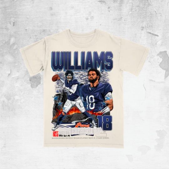 Discover Williams Retro Football Bootleg Graphic Tee, Vintage 90s Sports Cartoon Shirt
