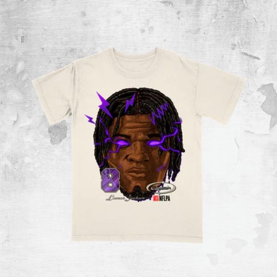 Lamar Jackson Lightning Bootleg Football Tee, Vintage Retro Cartoon Graphic Shirt