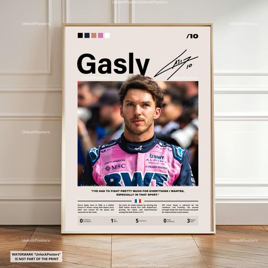 Discover Pierre Gasly Poster, Gasly Alpine, Framed Alpine F1 Print, Motorsport Grand Prix Decor, Car Racing Artwork, Gasly Alpine Wall Art, Gasly Png
