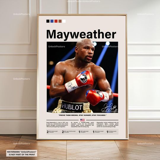 Discover Floyd Mayweather Boxing Poster, Mayweather Wall Art Print, Champion Fighter Decor, Perfect Gift for Boxing Fans, Boxing Art, Artwork