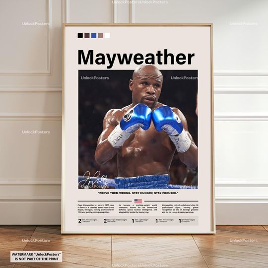 Discover Floyd Mayweather Boxing Poster, Mayweather Wall Art Print, Champion Fighter Decor, Perfect Gift for Boxing Fans, Boxing Art, Artwork