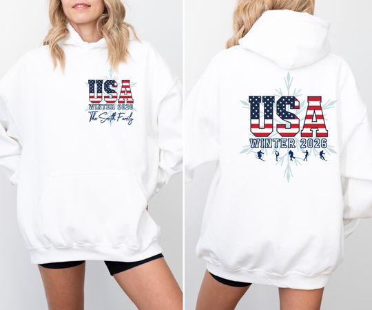 Discover Personalized USA Winter Games 2026 Hoodie, USA Team Sport Gift for Sports Fan Sweatshirt, Winter Sports 2026 Shirt