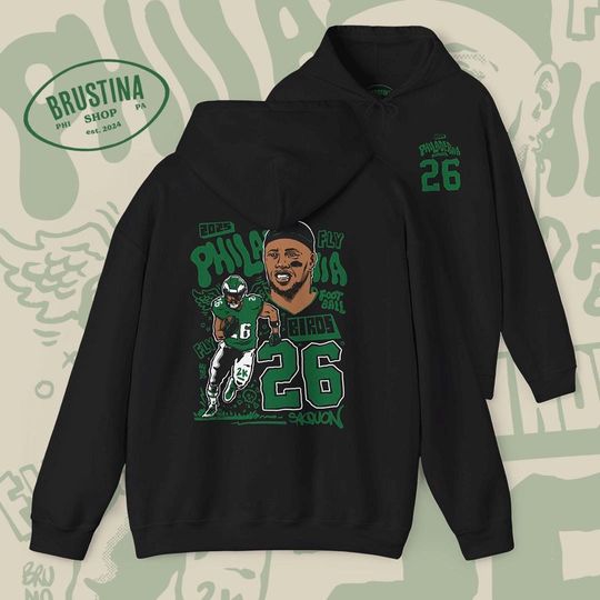 Hoodie: Saquon Barkley 2K Design, Philadelphia Eagles, Design by Philly artist Brunofsky