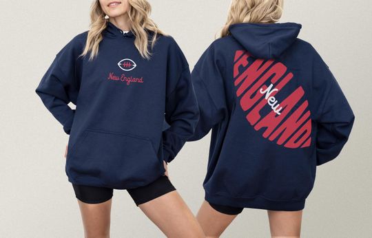 Discover New England Football Hoodie, Retro Unisex Game Day Apparel Hooded Sweater