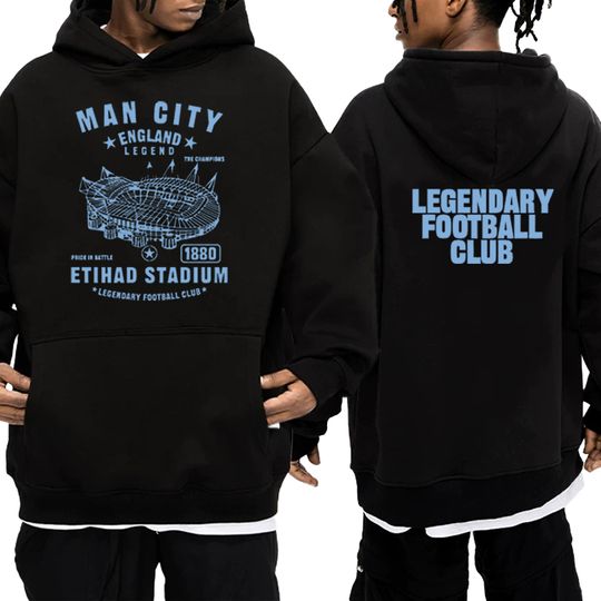 Discover New In Manchester city Graphic Double Sided Printed Autumn Winter Hoodie Long sleeve Men Women Fleece Sweatshirt Unisex Pullover