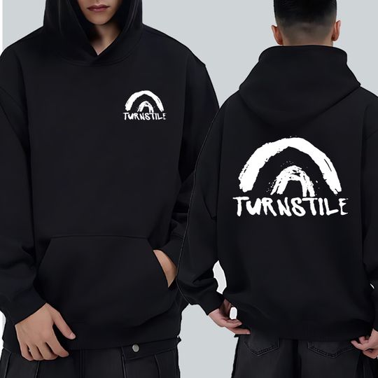 Discover High Quality TURNSTILE NEVER ENOUGH Double Sided print black Hoodie Men women vintage Fleece pullover Unisex Casual Sweatshirt