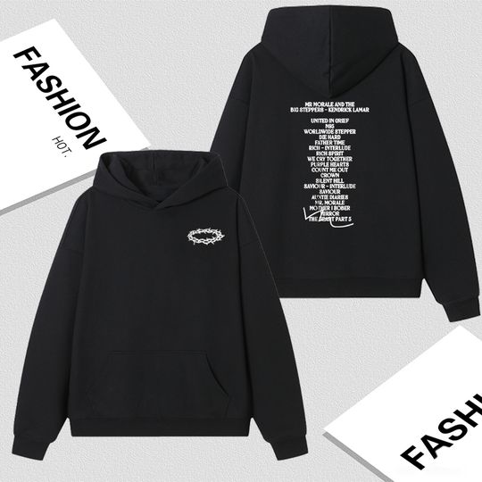 Hot Sale Kendrick Lamar Hoodie Autumn Winter New Vintage Double Sided Print Pullover Fleece Y2k Clothes Sweatshirt for Men Women