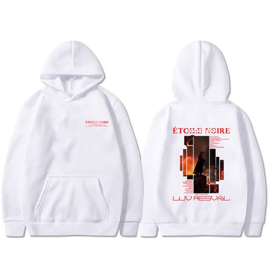 Discover French Rapper Luv Resval Etoile Noire Graphic Hoodie Men Women Hip Hop Pop Music Sweatshirt Men's Casual Cotton Vintage Hoodies