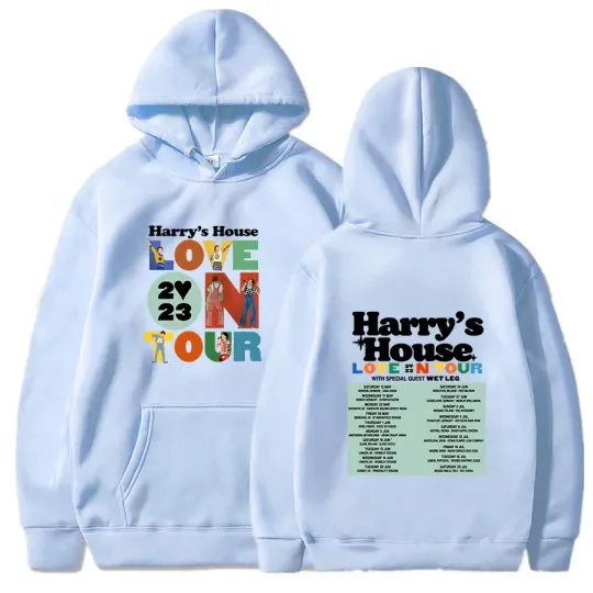 Discover Harrys House Love on Tour Hoody Men's Vintage Sweatshirt Lovely Aesthetic Hoodie Retro Comic Graphic Clothes Unisex Pullovers