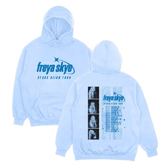 Discover Freya Skye Stars Align Tour Hoodies Freya Skye Fashion New Graphic Sweatshirts High Street Harajuku Aesthetic Pullovers Unisex