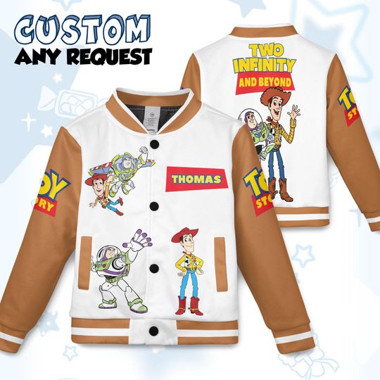 Discover Disney Toy Story Baseball Jacket, Buzz Lightyear Jacket, Woody Jacket, Toy Story Friends Jackets, Cartoon Jacket For Him, Toy Story Gift