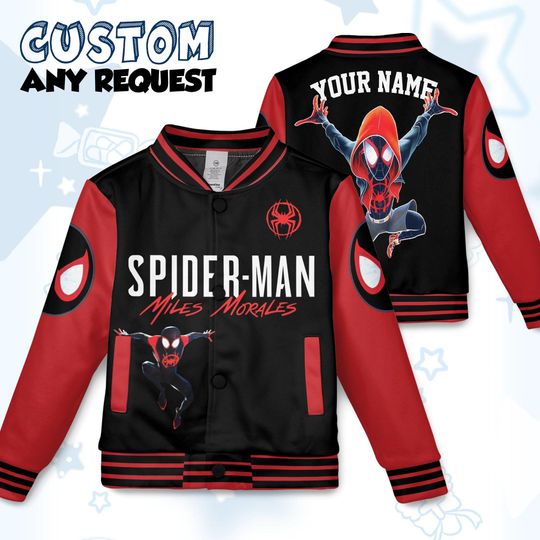 Discover Custom Spiderman Varsity Jacket, Kids Varsity Jacket, Spiderman Baseball Jacket, Birthday Boy Gift, Spidey Shirt