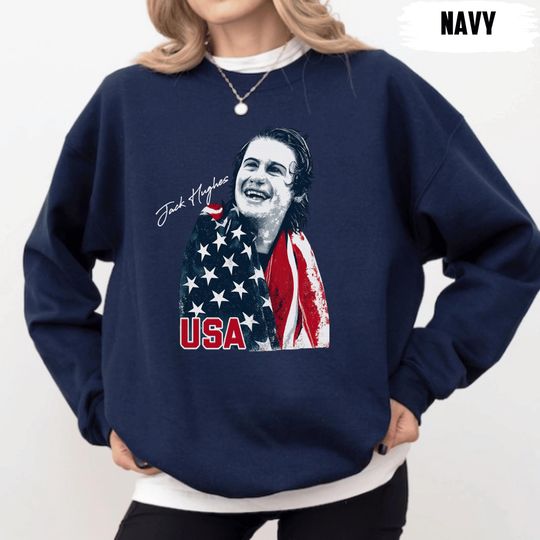 USA Hockey Jack Hughes #86 Crewneck Unisex Sweatshirt, Jack Hughes Shirt, Jack Hughes Gold Sweatshirt