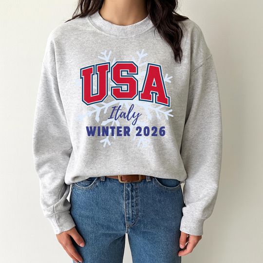 Discover USA Winter Sports 2026 Sweatshirt, USA Winter Sports Shirt, Skiing, Snowboarding, Ice Hockey, Figure Skating