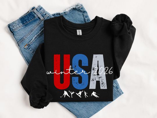 Discover USA Winter Sports Sweatshirt - Unisex Italy 2026 Shirt - Gifts for Athletes and Sports Fans