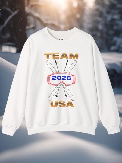 Team USA Ski Goggles Sweatshirt | Winter Sports Crewneck | Patriotic Ski Fan Pullover | Snow Lover Gift 2026,winter Olympic