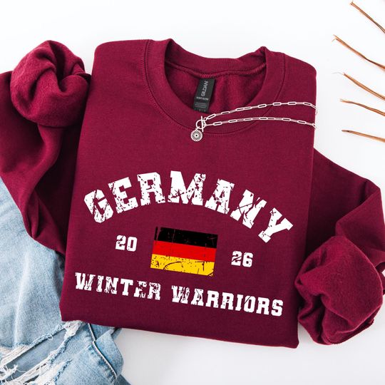 Discover Germany Sweatshirt: German Flag German Winter Games 2026 Pullover