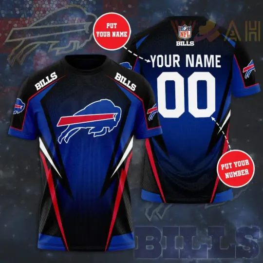 Buffalo Bills Personalized 3D T-shirt