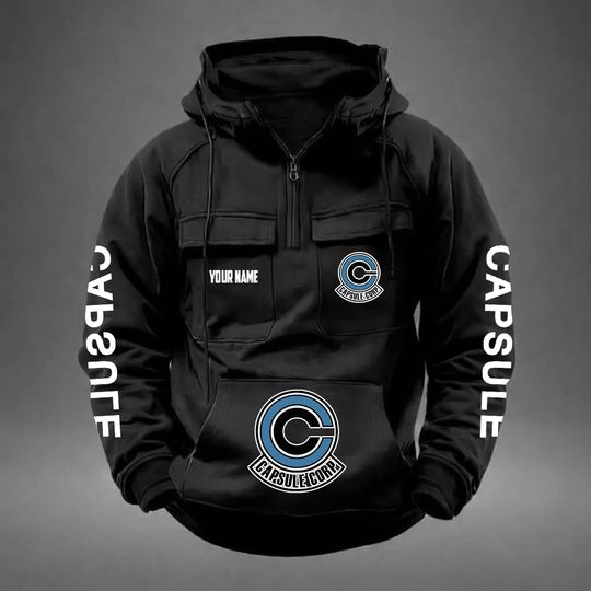 Custom Name Capsule Corp Limited Edition Cargo Hoodie