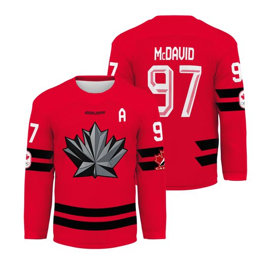 Conner McDavid Canada Hockey 2026 Olympics Milano Cortina Jersey Red Men's size