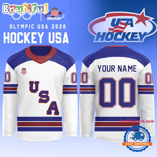 Discover Team USA 2026 Olympic Men’s Ice Hockey Champions Limited Edition White Jersey Shirt