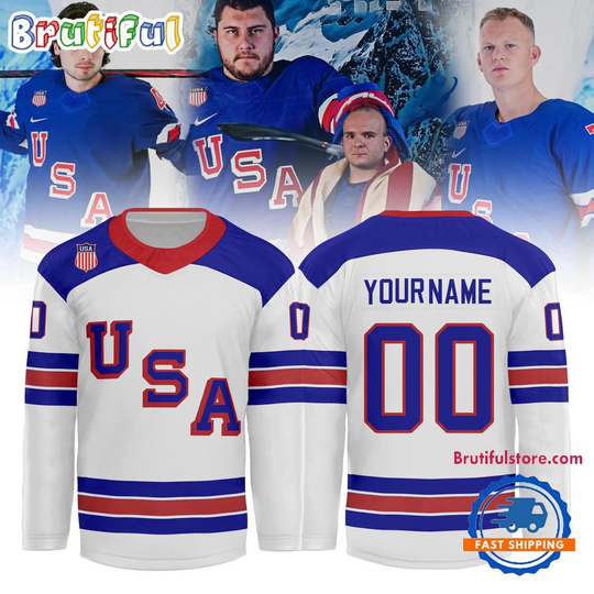 Discover USA 2026 Olympic Hockey Limited Edition White Jersey Shirt