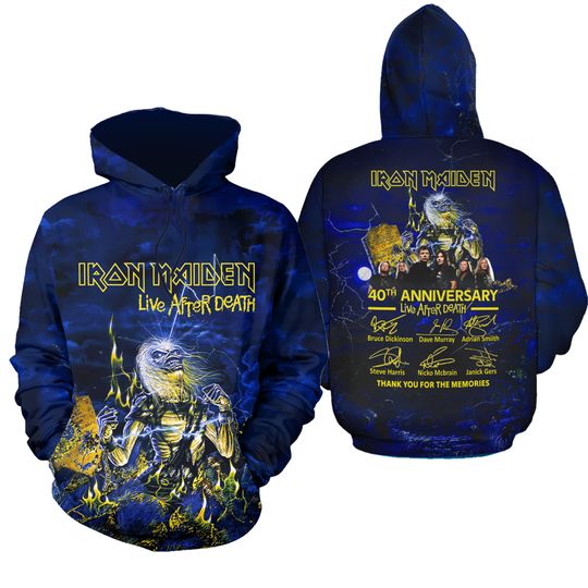 Iron Maiden Life After Death 40 Years 3D Hoodie