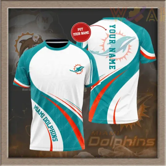 Miami Dolphins Personalized 3D T-shirt