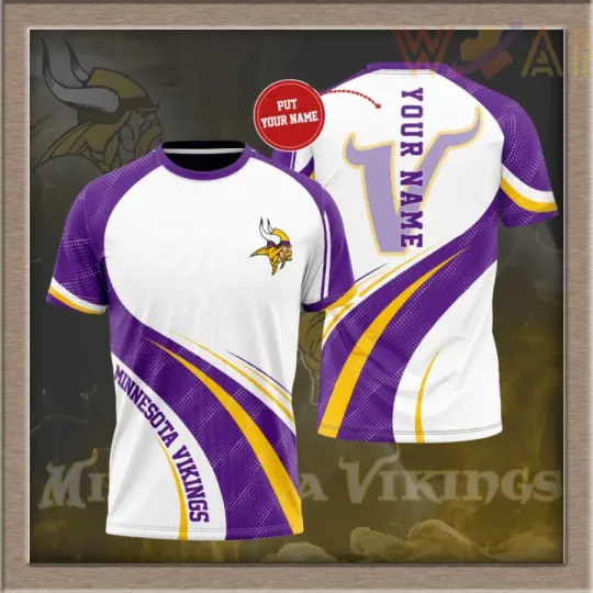 Minnesota Vikings Personalized 3D T-shirt