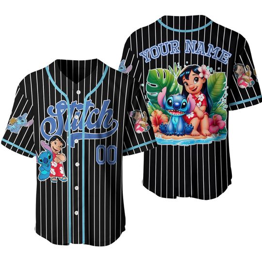 Lilo and Stitch Baseball Jersey, Custom Disneyland Trip 2025 Shirt, Family Matching Team Outfit, Kid Youth Adult Vacation Tee