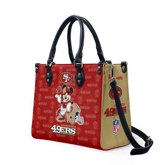 Personalized San Franciscos Team 49ers Leather Bag, Custom Bag