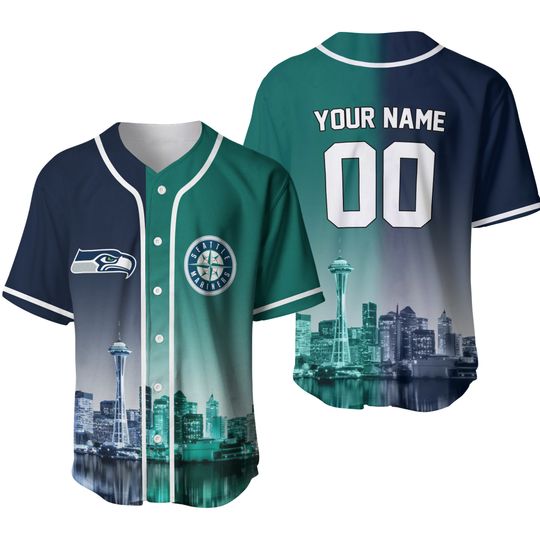 *Special* Custom Name Seahawks x Mariners Jersey - All Size - Gift For Fan