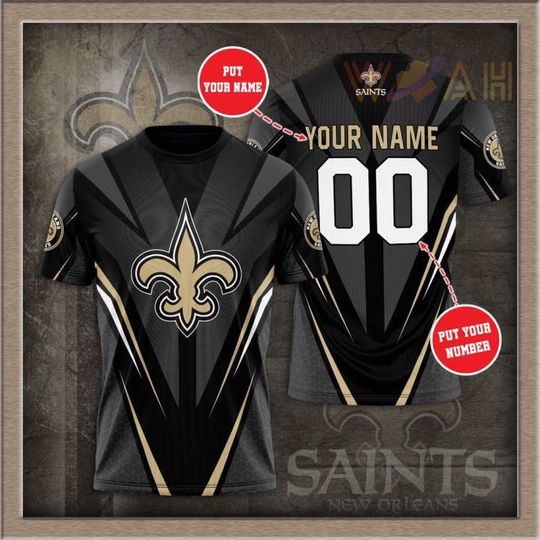 New Orleans Saints Personalized 3D T-shirt