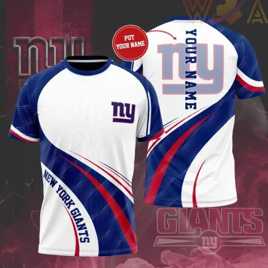 New York Giants Personalized 3D T-shirt