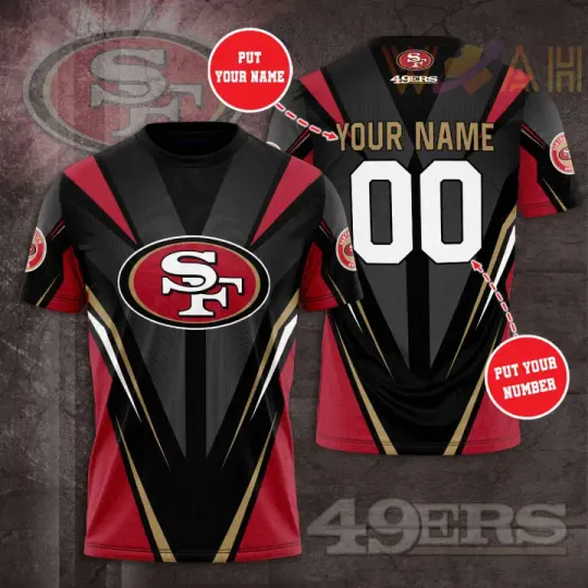 San Francisco 49ers Personalized 3D T-shirt