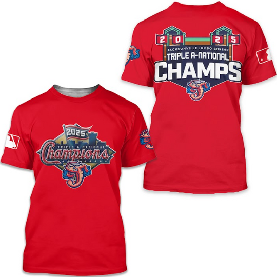 Jacksonville Jumbo Shrimp 2025 Triple-A National Champions Tshirt