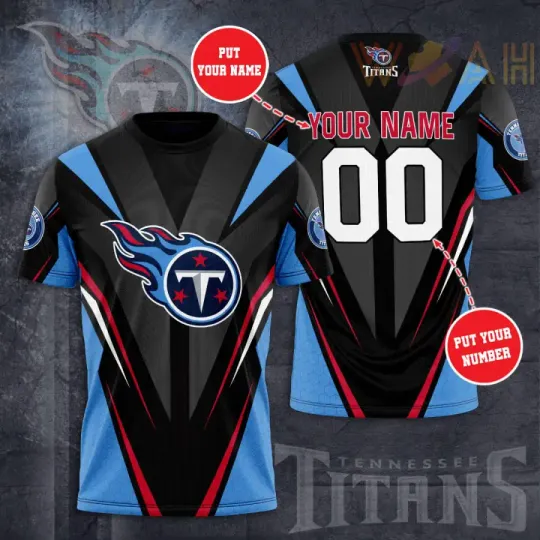 Tennessee Titans Personalized 3D T-shirt