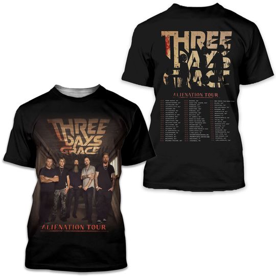 Three Days Grace Alienation Tour 2026 3D T-Shirt