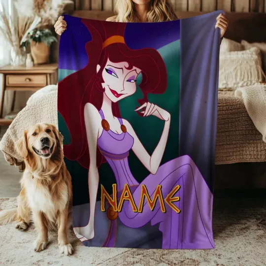 Disney Megara Princess Fleece Blanket, Custom Blanket Gift For Fan, Kids