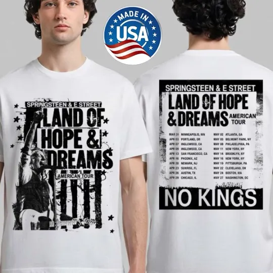 Discover Bruce Springsteen Land Of Hope And Dreams 2026 Tour Two Sided Unisex T-Shirt
