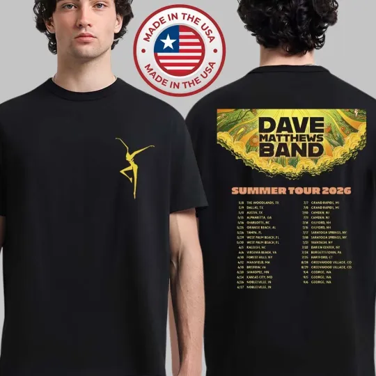 Dave Matthews Band Summer Tour 2026 North America Schedule Dates T-Shirt