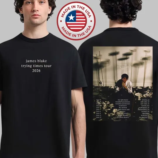 Discover James Blake Trying Times Tour 2026 North America Schedule T-Shirt