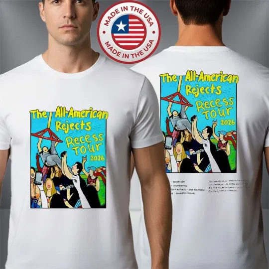 Discover The All American Rejects Recess Tour 2026 Schedule Venue Dates T-Shirt