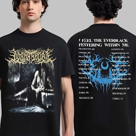 Discover Lorna Shore 2026 Europe Tour Everblack Two Sided T-Shirt