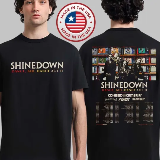 Discover shine down Dance Kid Dance Act II 2026 World Tour Unisex T-Shirt